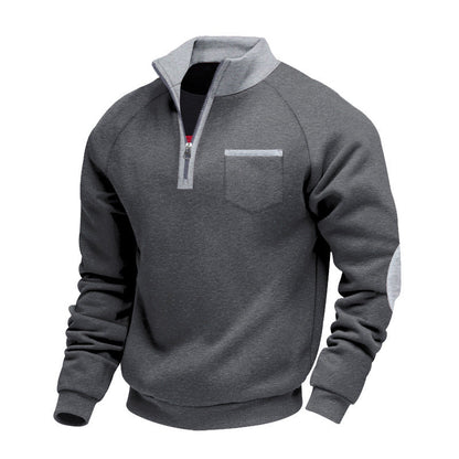 Trond – Fleece Sweatshirt Mit Viertelreißverschluss